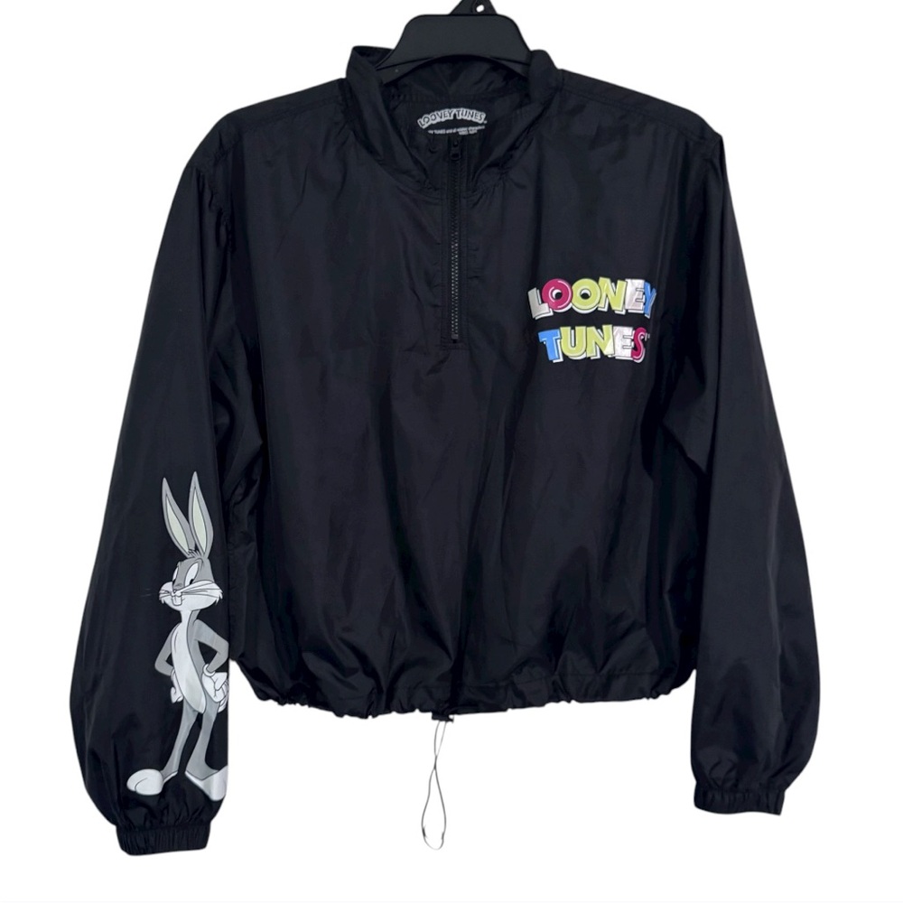 Looney Tunes Black Pullover Windbreaker Women’s Sz XL